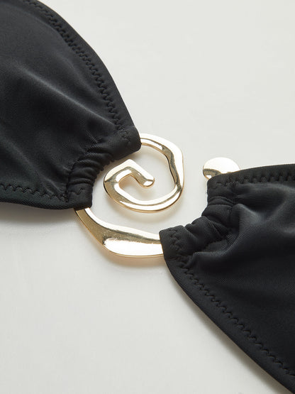 Altın Spiral Bikini Seti