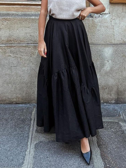 Asimetrik Plise Maxi Etek