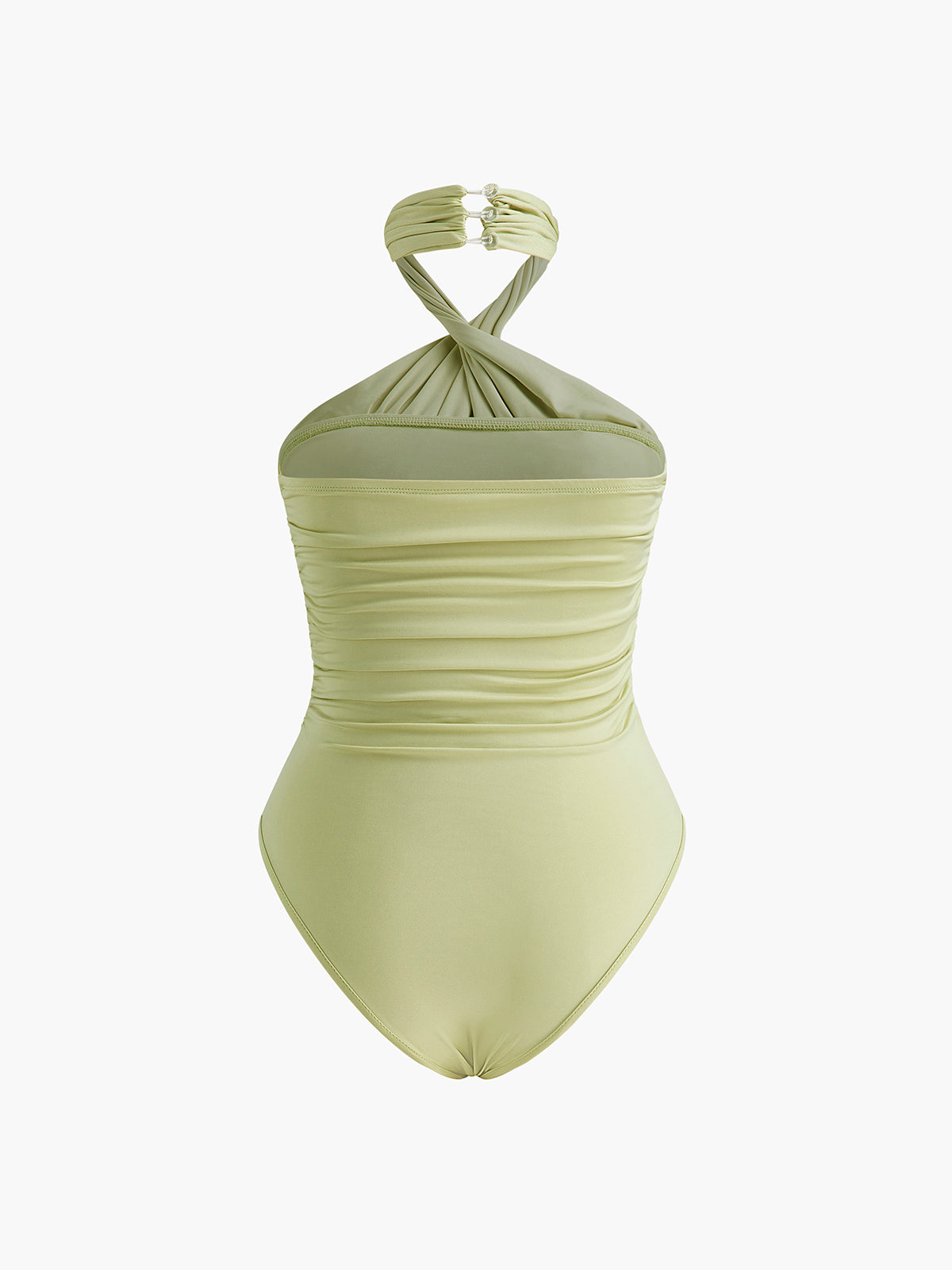 Çapraz Yaka Pileli Body