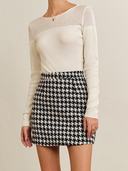 Ekose Tweed Mini Etek