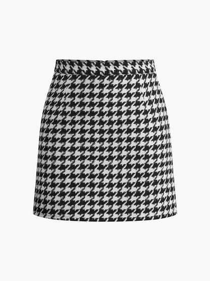Ekose Tweed Mini Etek