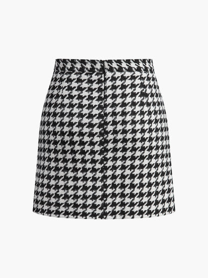 Ekose Tweed Mini Etek