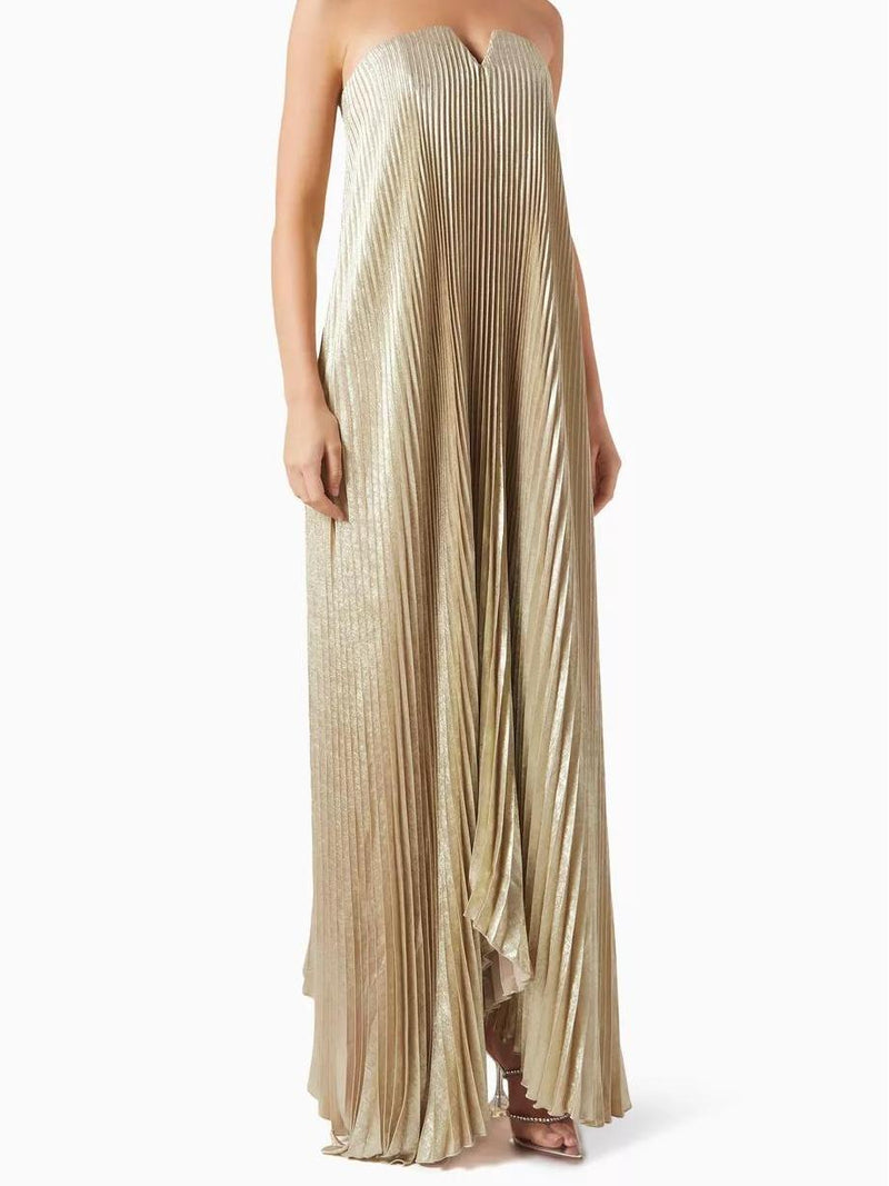 Black Tie Strapless Gown