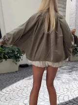 High Waisted Cream Pleated Bloomer Shorts Set