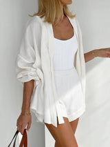 Cotton Wonderland Bağlamalı İki Parça Şort Takım