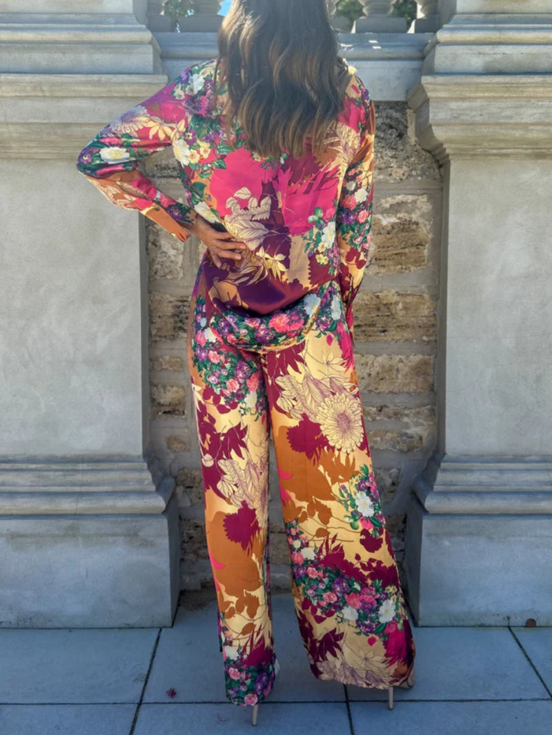 Çiçekli Yumuşak Saten Düğme Seti