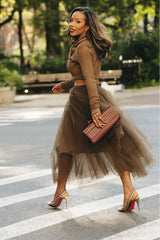 Tulle Midi Skirt Set