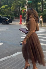 Tulle Midi Skirt Set