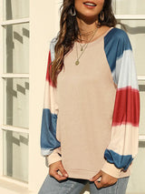 Trendy Sulu Boya Balon Kol Bluzu