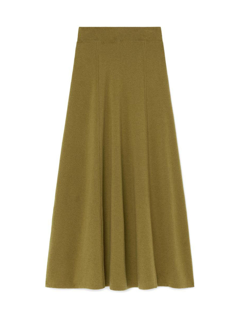 Yüksek Manşetli Yuvarlak Yaka Kazak Etek Takımı