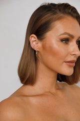 18K Altın Kaplama Zaman Benim İçin Küpe