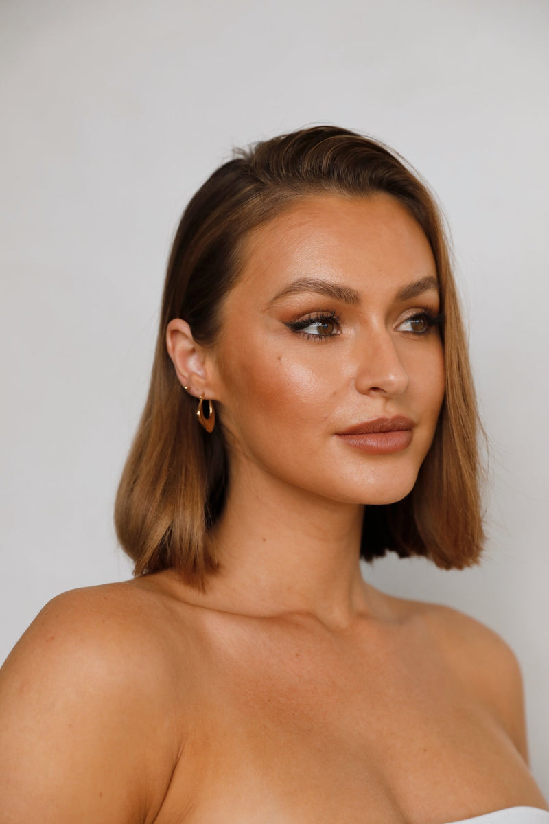 18K Altın Kaplama Zaman Benim İçin Küpe