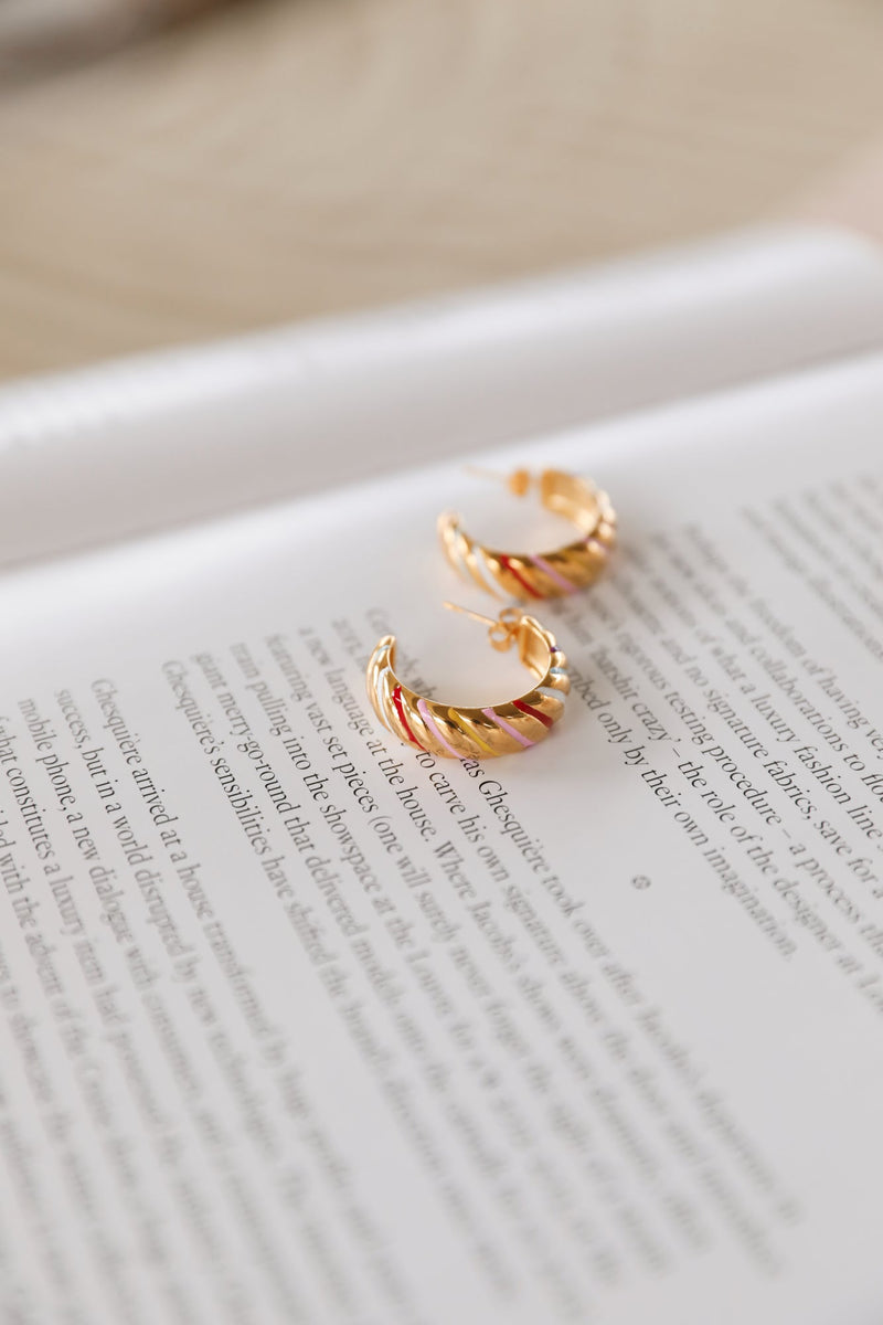 18 Ayar Altın Kaplama Meyankökü Düşler Küpe