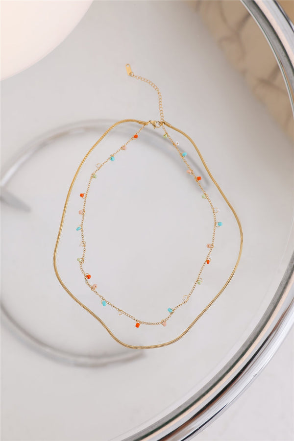 18 Ayar Altın Kaplama Eğlenceli Dokunuş Kolye Altın