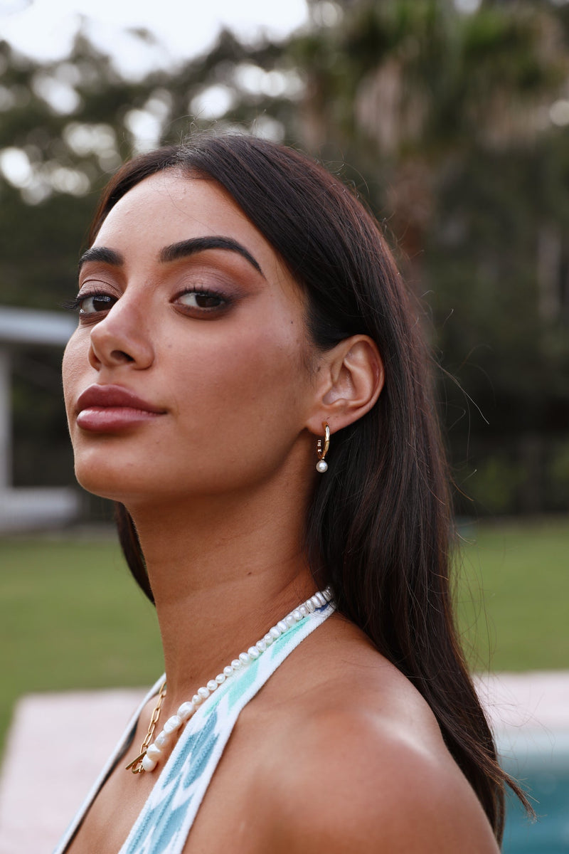 18 Ayar Altın Kaplama Vibes Küpe Zamanı