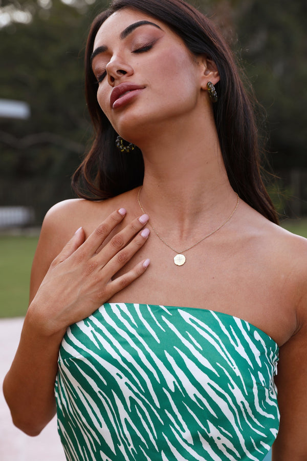 18 Ayar Altın Kaplama Kılavuzlu Yol Kolye