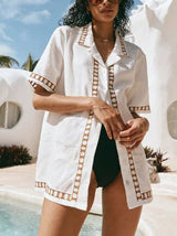 Tatil Yaz Kısa Kollu Bol Gömlek Setleri