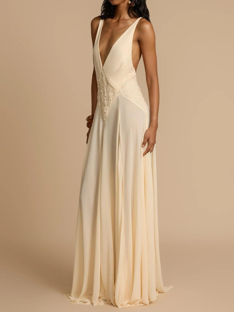 Lavinia Plunging V Maxi Dress