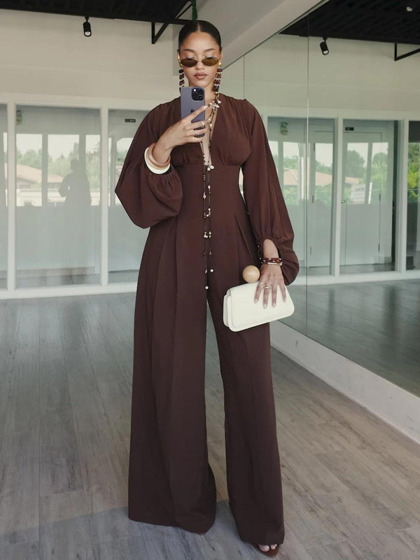 Plunge Neck Jumpsuit