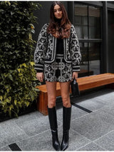 Renk Bloklu Baskılı Pamuklu Takım