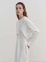 Beli Sıkıştırılmış Piliseli Elbise