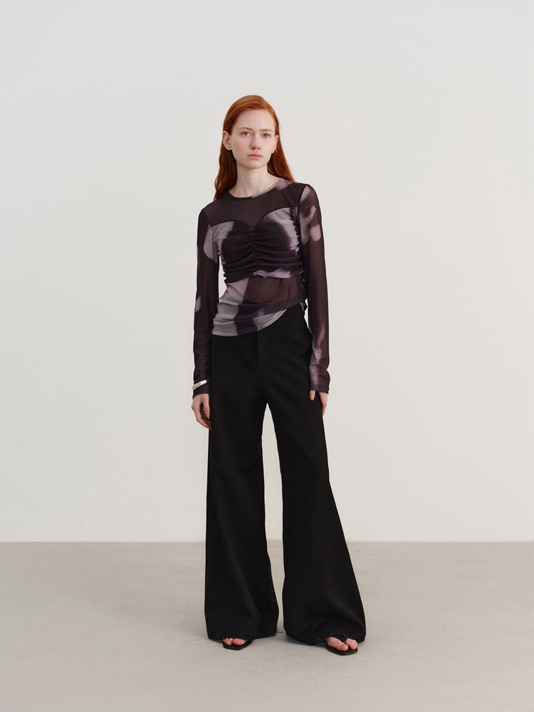 Degrade Batik Günlük Uzun Kollu Tişört