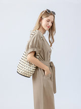 Ahşap Boncuk Kovası Çanta