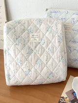 Sahil Mavisi Çiçek Makyaj Çantası