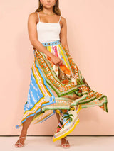 Benzersiz Günlük Moda Çok Yönlü Düzensiz Etek