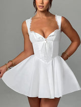 Dantel Sırtı Açık Midi Elbise