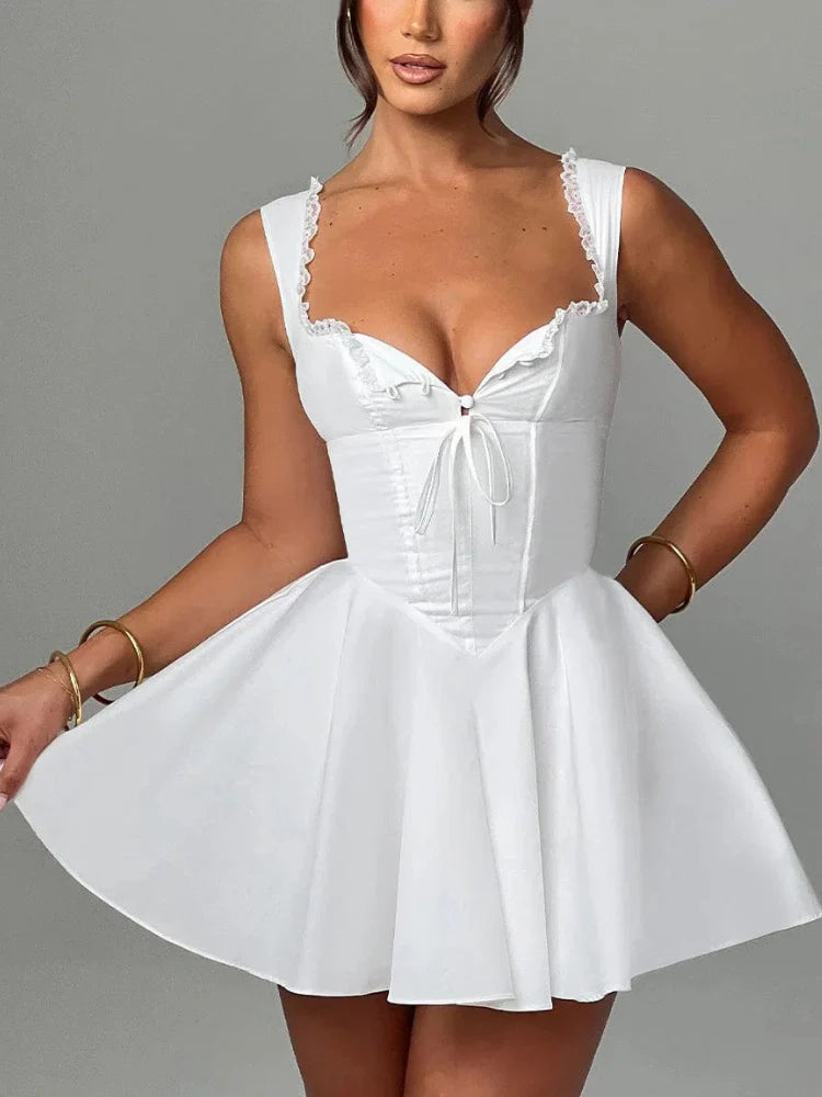 Dantel Sırtı Açık Midi Elbise