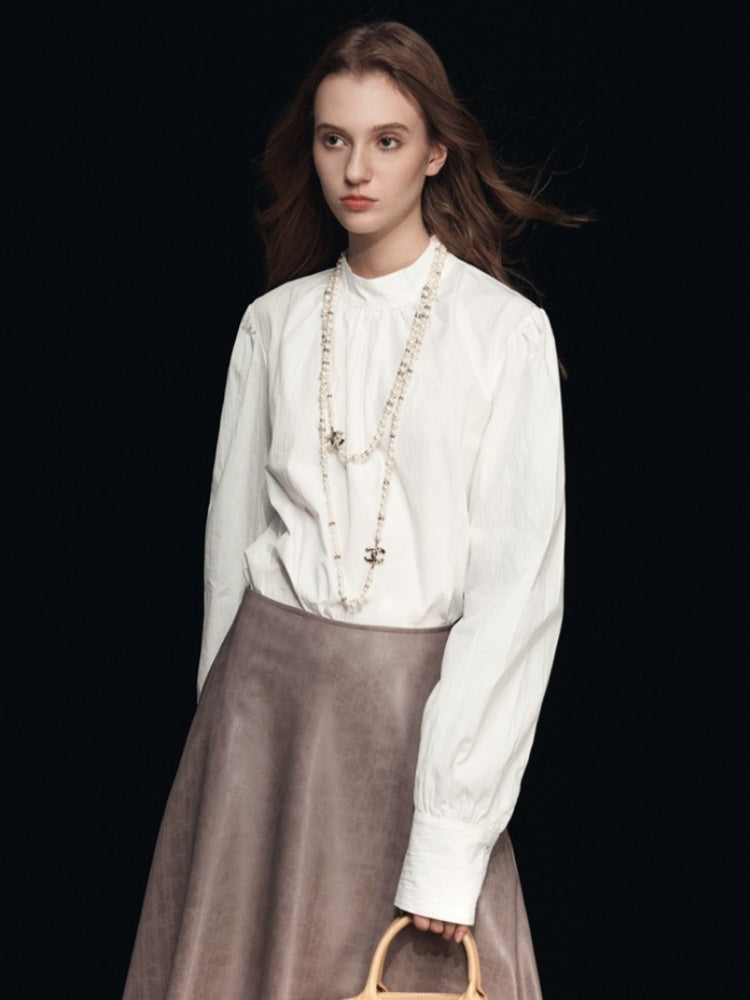 Balıkçı Yaka Puf Kol Bluz