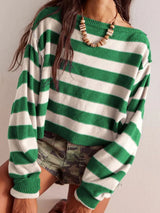 Çizgili Kısa Örgü Üst