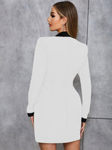 Şık V Yaka Blazer Elbise