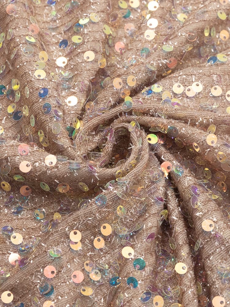 Şık Askısız Payetli Yüksek Yırtmaçlı Elbise