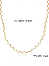 Dokulu Dalga Zincir Kolye