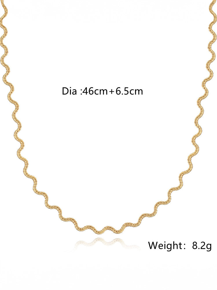 Dokulu Dalga Zincir Kolye