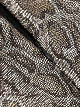 Seksi Vintage Baskılı Parlak Bel Kesik Elbise