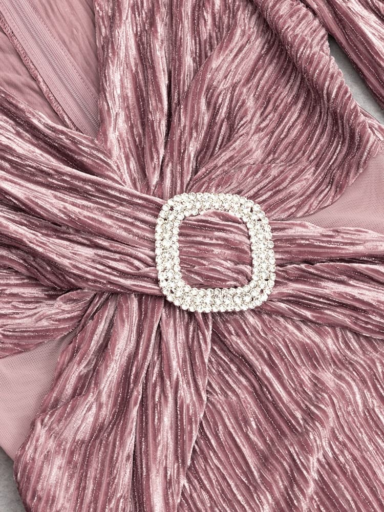 Şık V Yaka Panel Elbise