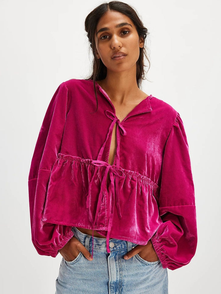 Tatlı Bağlamalı Gömlek