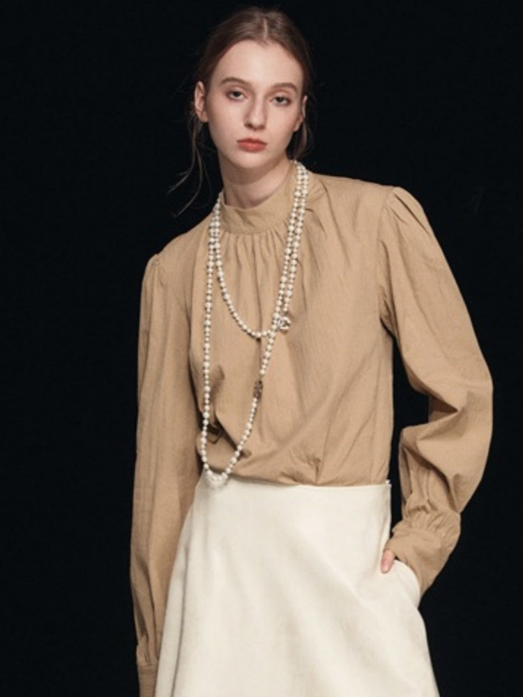 Balıkçı Yaka Puf Kol Bluz