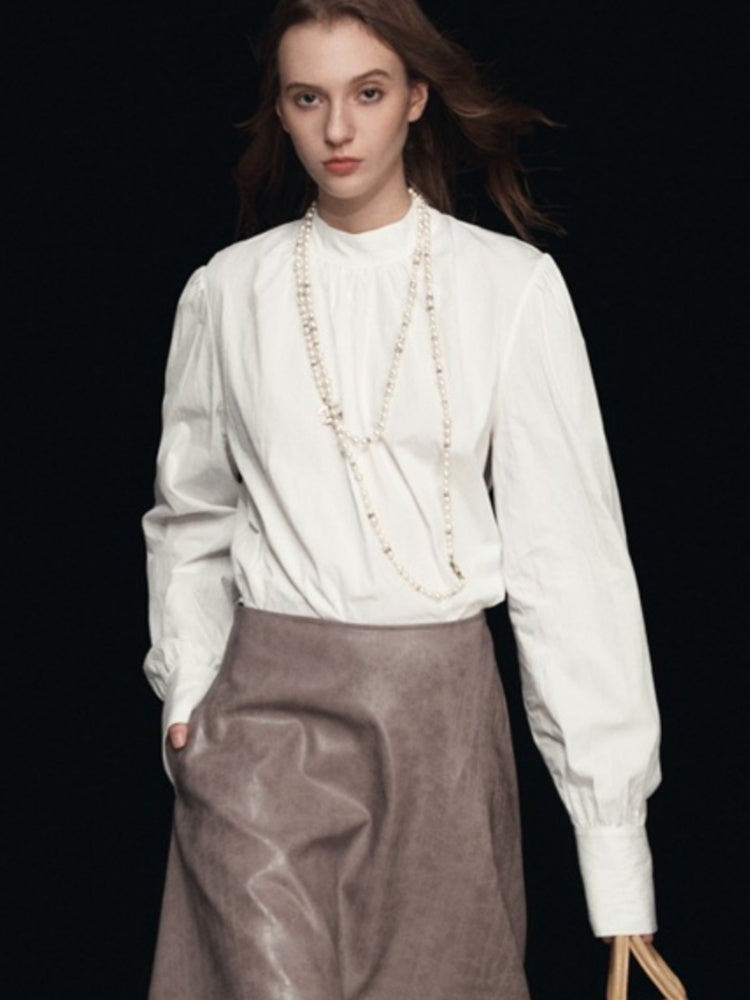 Balıkçı Yaka Puf Kol Bluz