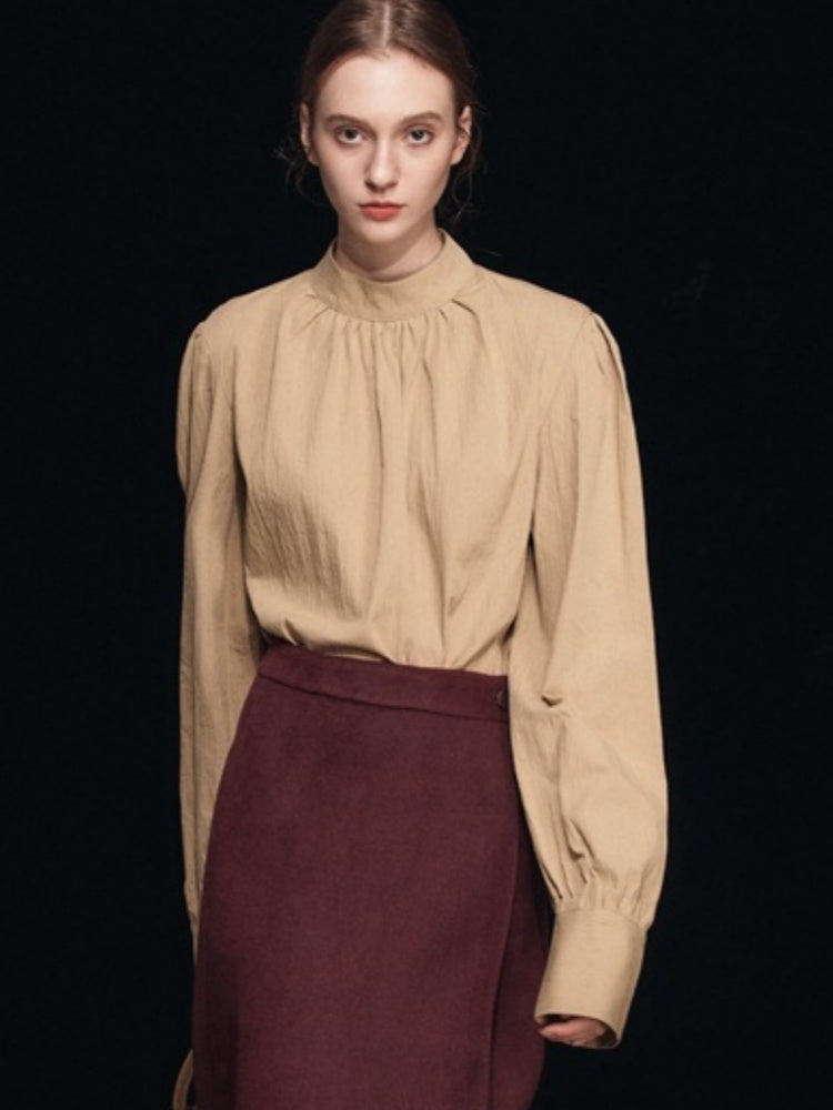 Balıkçı Yaka Puf Kol Bluz