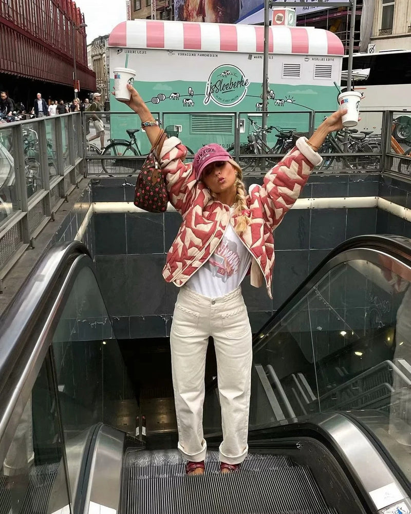 Düzensiz Baskılı Ceket