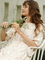 Yazlık Saten Söğüt Yaprağı Gecelik