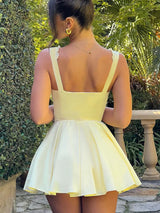 Dantel Sırtı Açık Midi Elbise