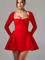 Siyah Uzun Kollu Mini