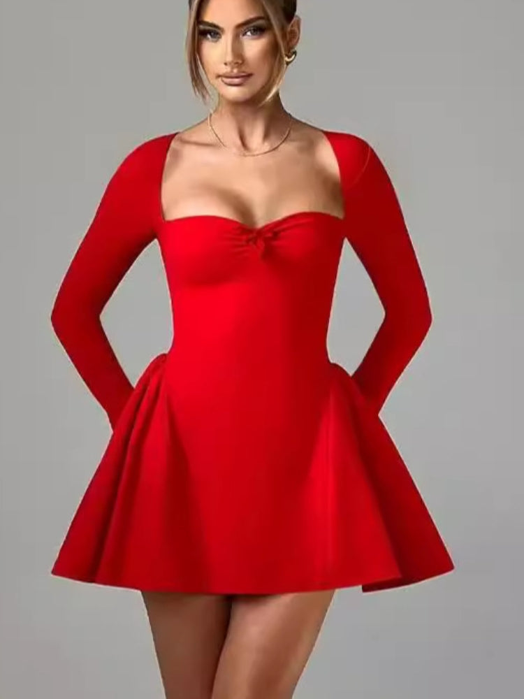 Siyah Uzun Kollu Mini