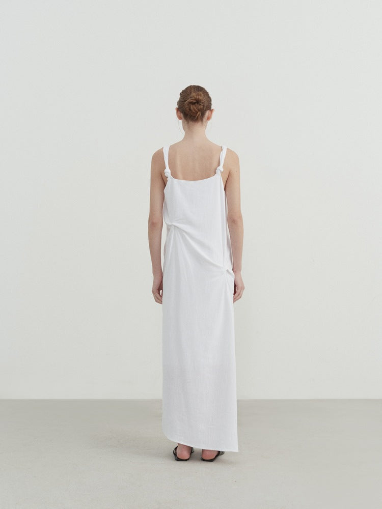 Askılı Pileli Elbise