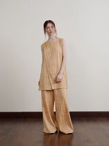 Batik Jakarlı Kolsuz Mini Elbise